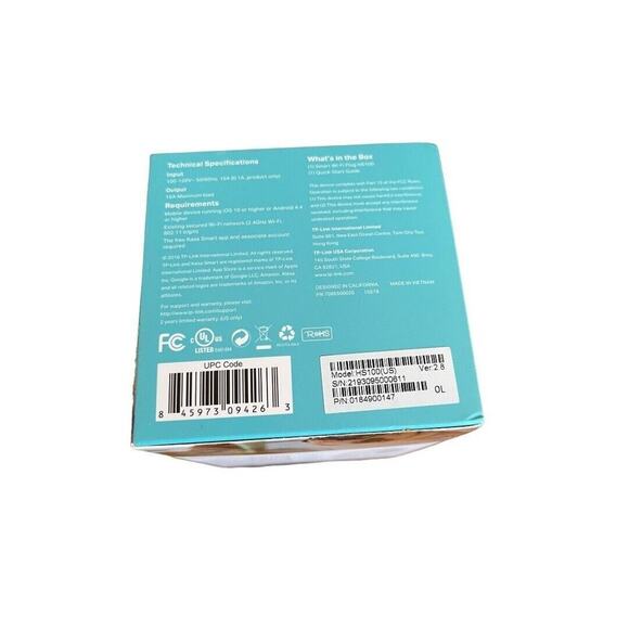 TP-Link Kasa Smart HS100 WiFi Smart Plug Classic 1-Pack White - Picture 2 of 12